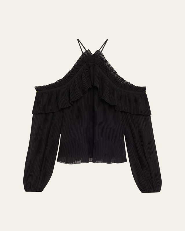Haisley Pleated Chiffon Blous
